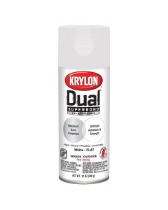 Krylon Superbnd Paint Primer Flat White 12 oz.