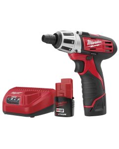 MLW2401-22 image(0) - Milwaukee Tool M12 CORDLESS 1/4" HEX SCREWDRIVER (2) BATT KIT