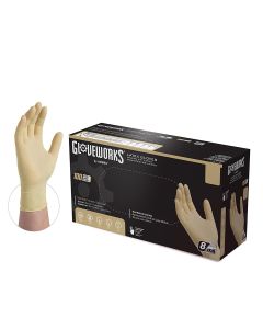 AMXILHD48100-CS image(0) - Ammex Corporation XL Gloveworks HD P/F Textured Latex Gloves (Case of 10 Boxes, 100 Gloves/Box)