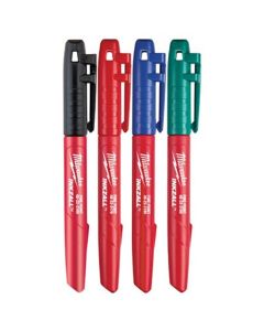 MLW48-22-3106 image(0) - Milwaukee Tool 4-PK FINE POINT COLORED INKZALLS MARKERS