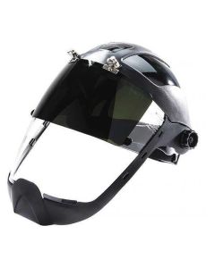 Sellstrom Sellstrom - Face Shield - DP4 Series - 9" x 12.125" x 0.060" Window - Clear AF with Shade 5 IR Flip Visor - Ratcheting Headgear - with Chin Guard