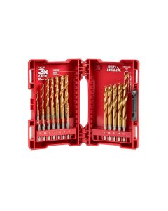 MLW48-89-4860 image(0) - SHOCKWAVE RED HELIX METRIC TITANIUM DRILL BITS 19-PC SET