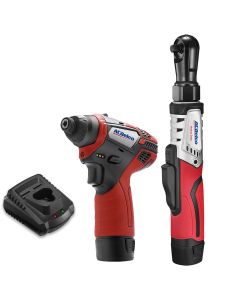 ACDARW12103-K2 image(0) - ACDelco ARW12103-K2 G12 Series 12V Li-ion Cordless 3/8" Brushless Rachet Wrench & �"? Impact Driver Combo Tool Kit with 2 Batteries