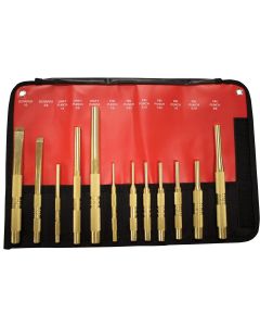 12PC Brass Punch & Scraper Set Display