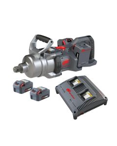 IRTW9491-K4E image(0) - Ingersoll Rand 1 Inch 20V Cordless Impact Wrench 4 Battery Kit, 2600 ft-lb Torque, Friction Ring-Thru-hole Retainer, D-Handle