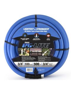 BLBBSAL34100 image(3) - BluBird BluBird AG-Lite Rubber Hot & Cold Water Hose; 3/4" x 100'