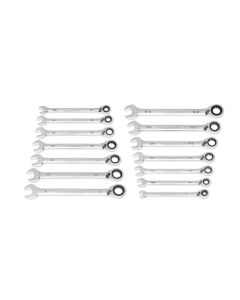 KDT86660 image(0) - Gearwrench 14 Pc. 90-Tooth 12 Point SAE Reversible Ratcheting Wrench Set