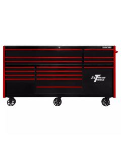 EXTRXQ843016RCBKRD image(0) - Extreme Tools 25th Anniversary Edition RX Series 84"W x 30"D Triple Bank Roller Cabinet with Power Tool Drawer
