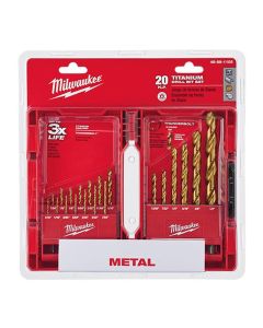 MLW48-89-1105 image(0) - Milwaukee Tool THUNDERBOLT Titanium Drill Bit Set &hyphen; 20PC