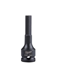 MLW49-66-5151 image(1) - Milwaukee Tool 5/16" SHOCKWAVE Lineman's Impact 3/8" Drive Hex Bit Socket