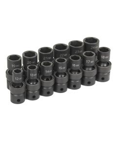 GRE1313UM image(0) - Grey Pneumatic 13 PC 1/2" DR STANDARD LENGTH METRIC UNIVERSAL SET