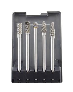 AST2185 image(1) - Astro Pneumatic 5pc Long Double Cut Carbide Burr Set 4.5"