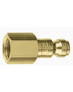 Amflo 1/4" Coupler Plug with 1/4" Female thread Automotive T Style Brass- Pack of 10