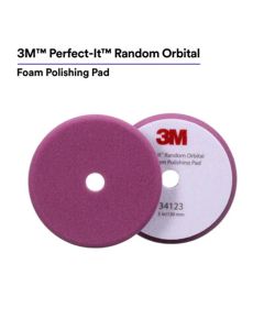 MMM34123 image(0) - 3M&trade; Perfect-It&trade; Random Orbital Foam Polishing Pad 34123, 5 Inch (130 mm), Purple, 2 Pads/Bag