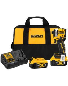 DWTDCF850P2 image(0) - DeWalt 20V MAX 3 SPEED 1/4" IMPACT DRIVER KIT