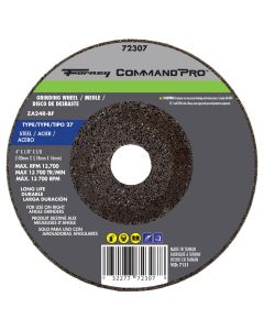 FOR72307 image(0) - Forney Industries Grinding Wheel, Metal, Type 27, 4 in x 1/4 in x 5/8 in