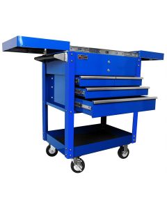 HOMBL06030341 image(0) - Homak Manufacturing  34" One Drawer Flip Top Service Cart Blue