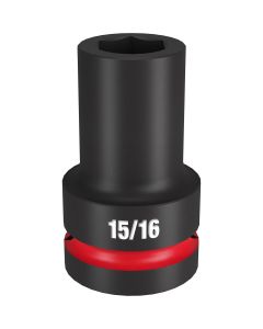 MLW49-66-6503 image(0) - Milwaukee Tool SHOCKWAVE Impact Duty  1"Drive 15/16" Deep 6 Point Socket