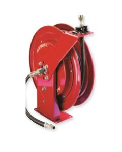 ALM7335-B image(0) - Alemite 7335-B Red Heavy-Duty Air/Oil/Water Hose Reel, 1/2 in ID x 50 ft L, 1500 psi