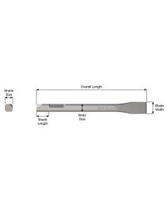 Ajax Tool Works FLAT CHISEL 7"L 3/4"W