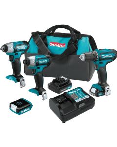 MAKCT411 image(1) - Makita 12V CXT 1.5 Ah Cordless 4-Piece Combo Kit