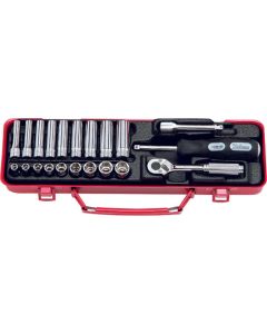 Ko-ken USA 2277 1/4 Sq. Dr. 21 Piece Metric 6-Point Socket Set  5.5-13mm