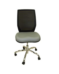 LDS (ShopSol) Dental Lab Chair, Plastic Back Light Grey Seat