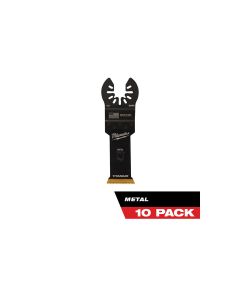 MLW49-25-1259 image(0) - Milwaukee Tool OPEN-LOK 1-1/8" TITANIUM CHARGED Bi-Metal Thin Metal Multi-Tool Blades 10PK