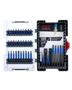 WIH70297 image(0) - Wiha Tools TerminatorBlue Bits are impact rated for power tools and rigorously heat-treated to produce a bit lasting 120 times the service life compared to standard bits. Set Includes: Nut Setter 3/8, 5/16, Phillips #1, #2, #3, Square 