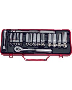 KKN3277 image(0) - Ko-ken USA 3277 3/8 Sq. Dr. Socket set   6, 12 point   29 pieces