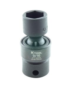 KTI32518 image(1) - K Tool International SOC 9/16 3/8D IMP UNIV 6PT SHORT