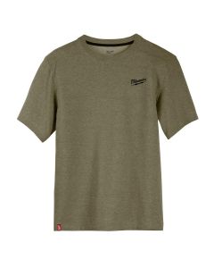 MLW603GN-L image(1) - Milwaukee Tool HYBRID WORK TEE- SS GREEN L