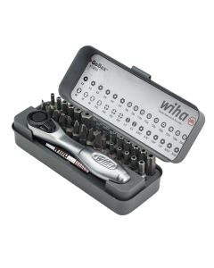 WIH74958 image(0) - Wiha Tools 32 Piece GoBox Security Bit Set with Mini Ratchet