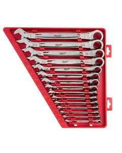 MLW48-22-9416 image(2) - Milwaukee Tool 15pc Ratcheting Combination Wrench Set - SAE
