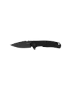 Kershaw Conduit Assisted Open Liner Lock Spear Point Blade Tactical Folding Pocket Knife with Black-Oxide Coating - Black