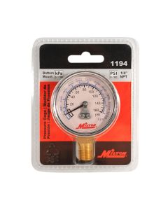 MIL1194 image(0) - Milton Industries Gage 1/4" NPT, 0-160 PSI - Bottom Mount