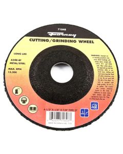 FOR71848-5 image(0) - Forney Industries Cut-Off Wheel, Metal, Type 27, 4-1/2 in x 1/8 in x 7/8 in 5 PK