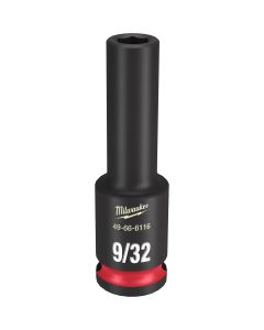 MLW49-66-6116 image(0) - Milwaukee Tool SHOCKWAVE Impact Duty  3/8" Drive 9/32" Deep 6 Point Socket