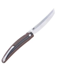 CRK5930 image(0) - CRKT (Columbia River Knife) Ancestor Brown & Black Everyday Carry Folding Knife: Tanto with D2 Steel Blade, G10 Handle, Liner Lock