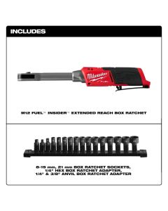 MLW3050-20 image(0) - M12 FUEL&trade; INSIDER&trade; Extended Reach Box Ratchet