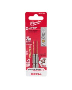 MLW48-89-4803 image(0) - Milwaukee Tool METRIC SHOCKWAVE TITANIUM RED HELIX 2MM