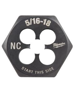 MLW49-57-5342 image(0) - Milwaukee Tool 5/16"-18 NC 1-Inch Hex Threading Die