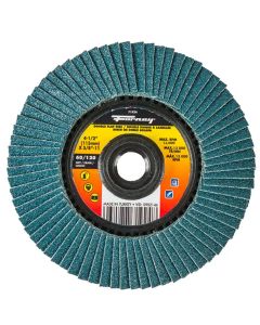 Forney Industries Double Sided Flap Disc, 60/120 Grits, 4-1/2 in 5 PK