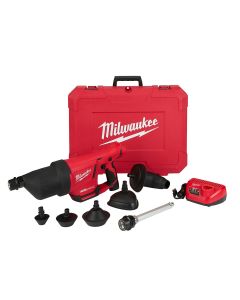 MLW2572B-21 image(0) - Milwaukee Tool M12 AIRSNAKE Drain Cleaning Air Gun Kit