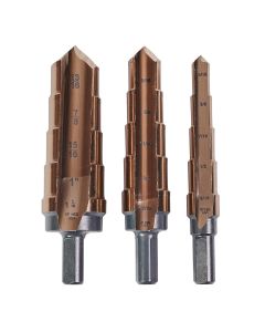 KNK3KK4SR image(1) - KnKut KnKut 3 Piece Hole Expansion Step Reamer Set