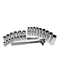 KTI27000 image(0) - K Tool International Socket Set 3/8 in. Dr 26 Piece Metric