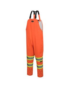 Pioneer - Hi-Vis Safety Rainwear Bib Pants - Orange - Size XL