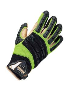 ERG17796 image(0) - Ergodyne 924LTR 2XL Lime Leather-Reinf Hybrid DIR Gloves