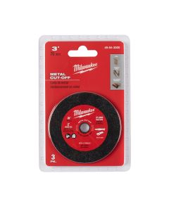 MLW49-94-3000 image(0) - Milwaukee Tool 3-PK, 3" METAL CUT OFF WHEEL MAX 20,000 RPM