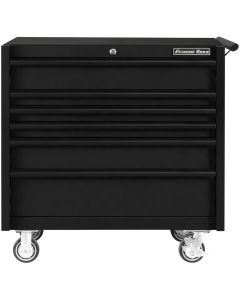 EXTDX412506RCMBBK image(0) - Extreme Tools DX Series 41in. W X 25in. D 6 Drawer Roller Cabinet, 100 lbs Slides, Matte Black with Black Drawer Pulls